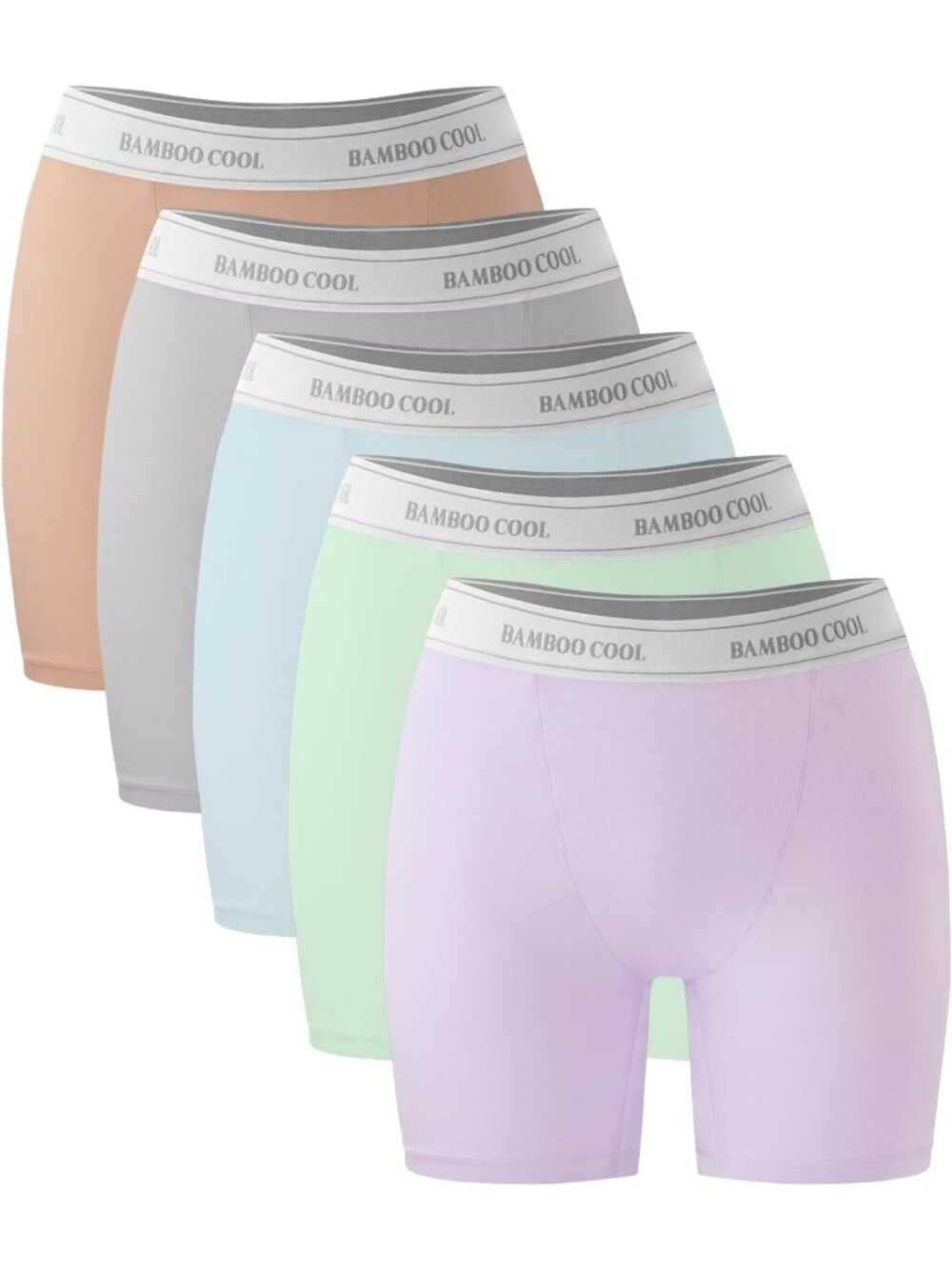 High-Waisted Bamboo Boyshorts for Women - Breathable, Stretchy Full Coverage